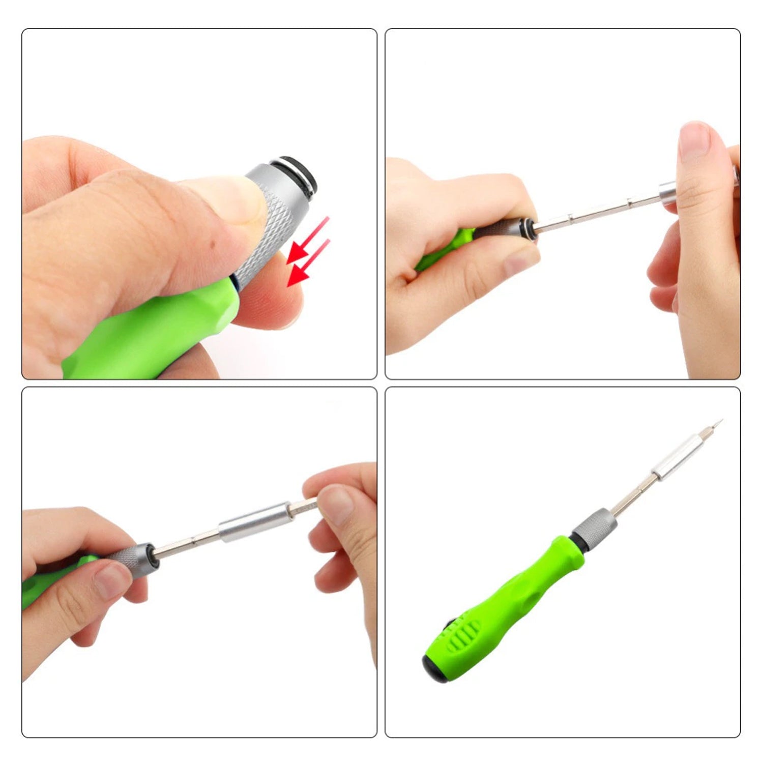 Mini screwdriver set with 32 bits, magnetic extension rod, suitable for mobile and computer repairs. Mini screwdriver set with 32 bits, magnetic extension rod, suitable for mobile and computer repairs.